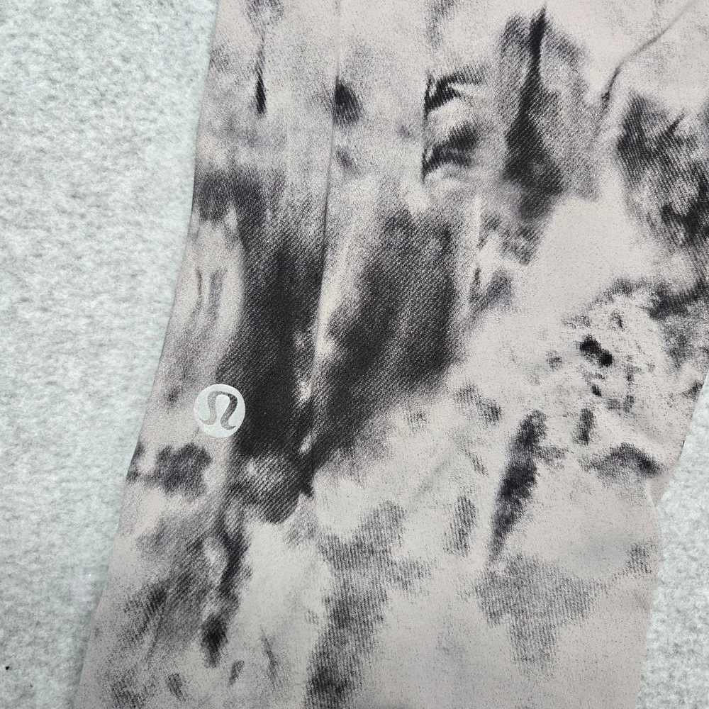 Lululemon Leggings Womens 8 Gray Tie Dye High Rise Ankle Pockets Athletic‎ Yoga
